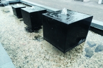Wasserspiel Granitwürfel 40x40x40 cm schwarz pol.