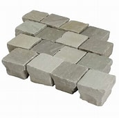 Pflastersteine Sandstein Sky Grey 14x14x7-9 cm