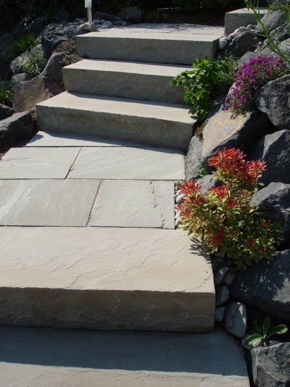 Blockstufe Sandstein Sky grey 200x35x15cm