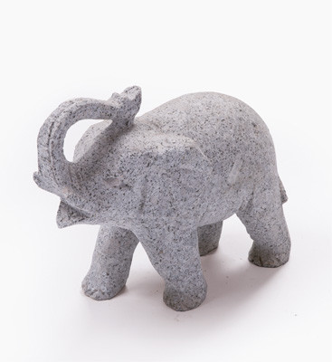 Elefant Granit H 50cm Rüssel oben