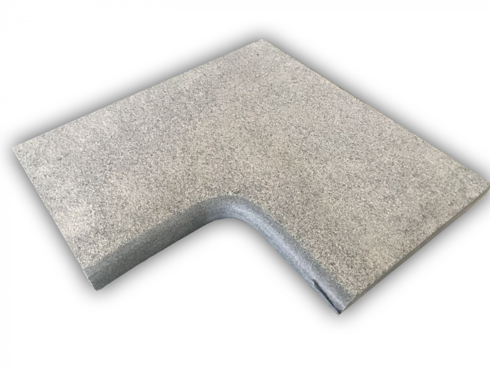 Poolplatte Granit Gala Eckteil 43/33x43/33x3cm