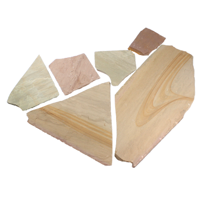 Polygonalplatten Sandstein Sahara beige ca. 2,5cm